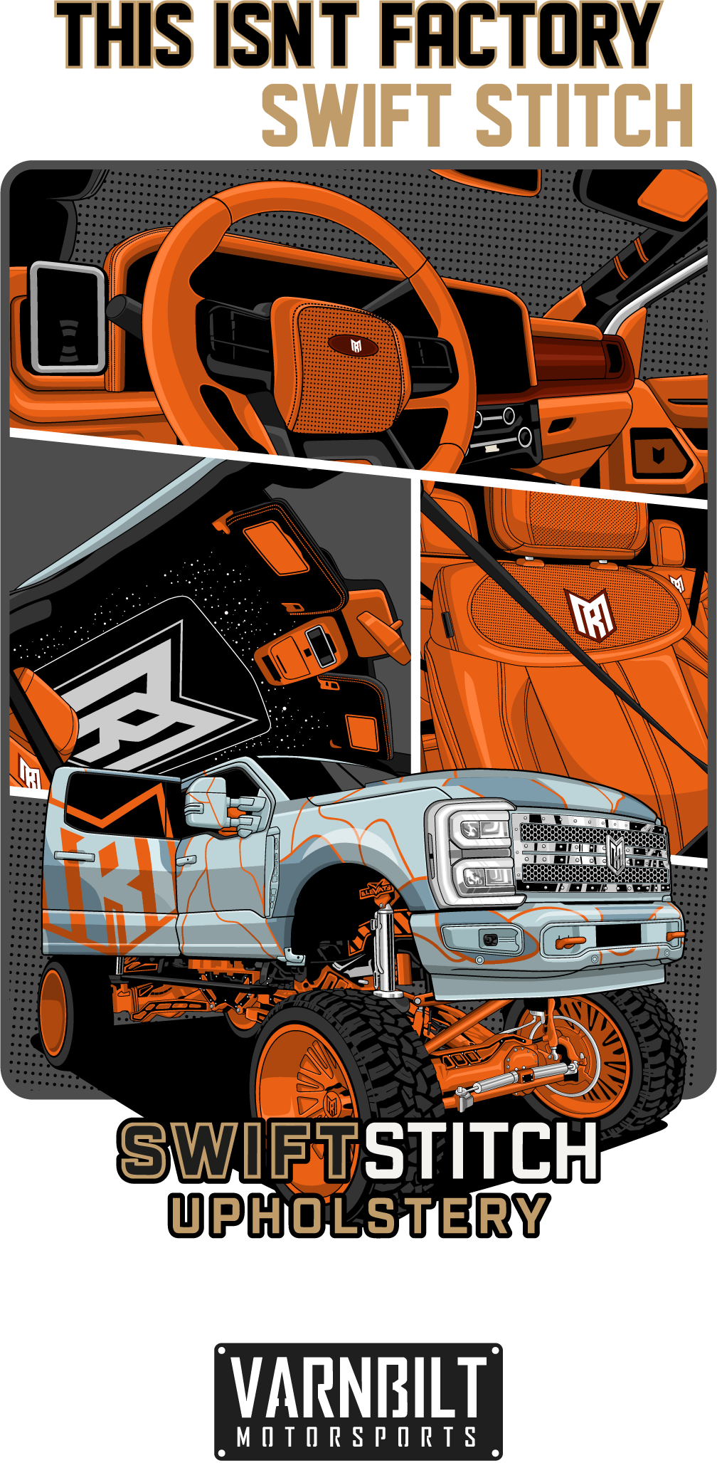 *PREORDER* Swift Stitch x Varnbilt Motorsports x Mitchell Robinson 25 SEMA Build Tshirt
